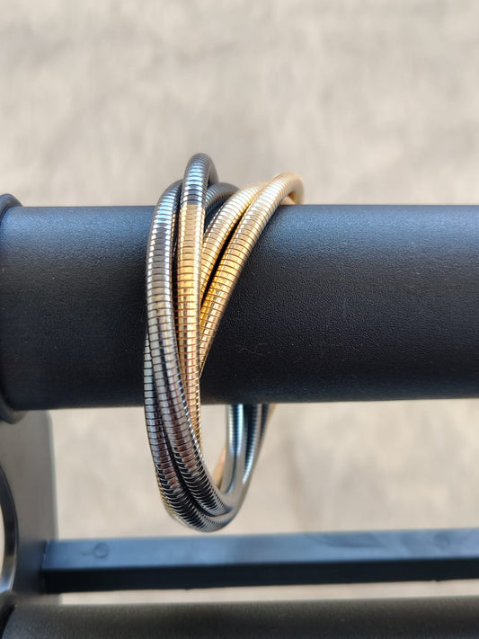 2-in-1 Convertible Bracelet & Necklace Set - Stainless Steel