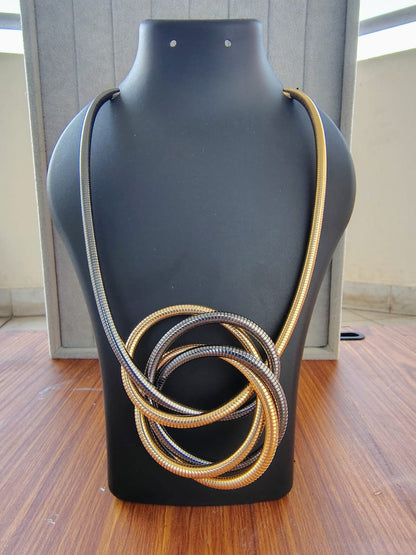 2-in-1 Convertible Bracelet & Necklace Set - Stainless Steel